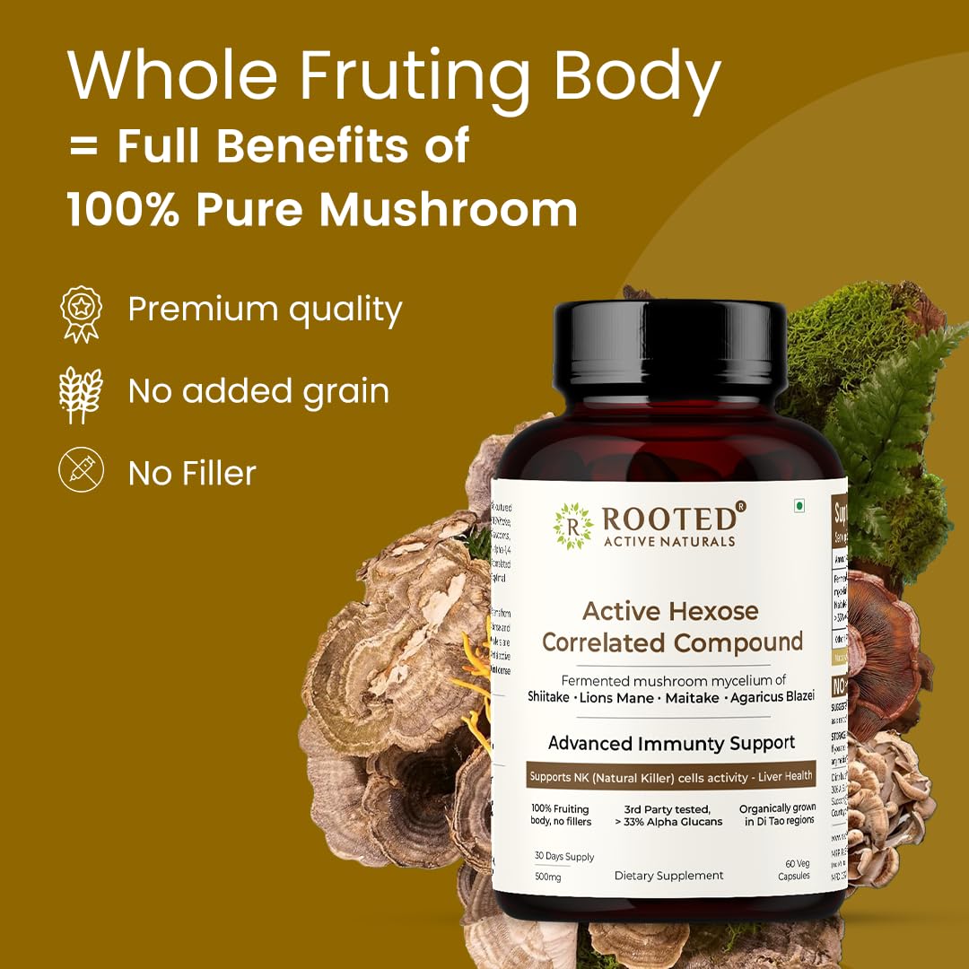 Rooted Active's Organic Active Hexose Correlated Compound (60 Capsules) - Image 2 thumbnail