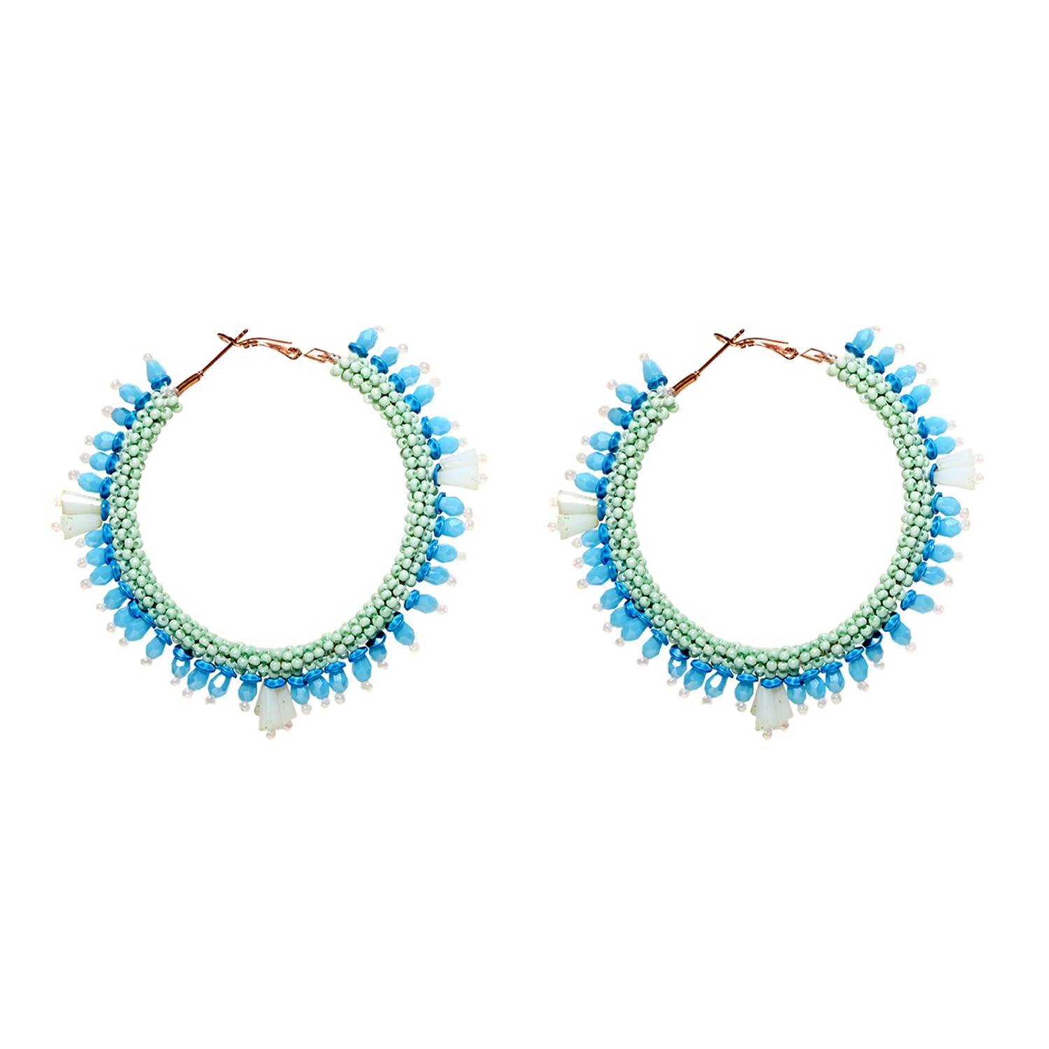 XPNSVLuxury Ocean Breeze Beads Hoop Earrings,Jewellery Gift Set for Women & Girls | Anti Tarnish, Light Weight, Diwali Special Jewellery for Women, Girls and Her