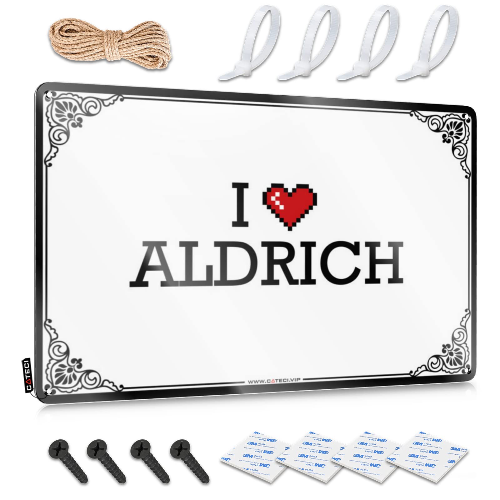 Girls Sweet Retro Wall Art | I Love Aldrich Nostalgic Decorative Wall Art Ready To Hang For Home Bar(30X40CM)