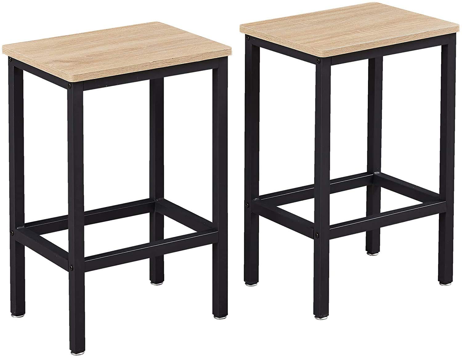 INDIAN DECOR. 46948 Retro Bar Stools, Set of 2 Bar Chairs, Kitchen