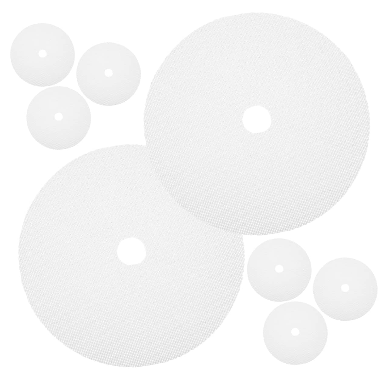 KICHOUSE 8pcs Silicone Dehydrator Sheets Reusable Nonstick Food Drying Mats Round for Fruit Jerky and Veggies Strong Tear Resistant Easy to Clean