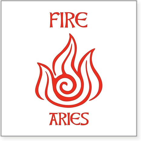 CafePress Fire Sign Symbol Astrology Aries Sticker Square Bumper Sticker Car Decal