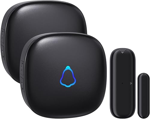 Miniatura 13 de Timbre de puerta, alarma de sensor de contacto inalámbrico METAK para puerta abierta con alcance de 500 pies, 58 timbres y 5 niveles de volumen para