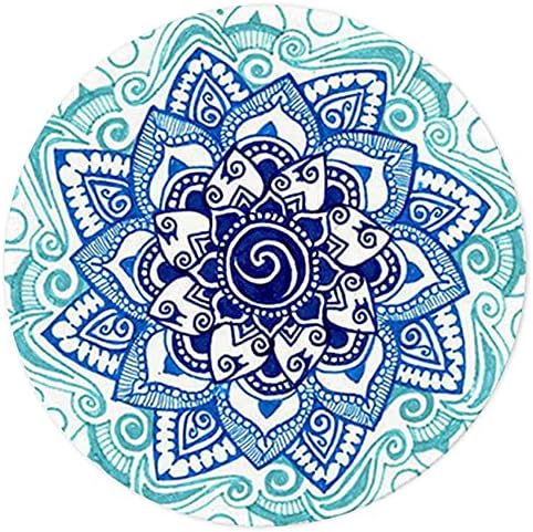 LESHIRY Mouse Pad, Cute Circular Mousepad with Design, Beautiful Parttern Mouse Pads with Stitched Edge, 7.9X7.9 Inch Small Mouse Mat for Laptop and Computer (Mandala 14)