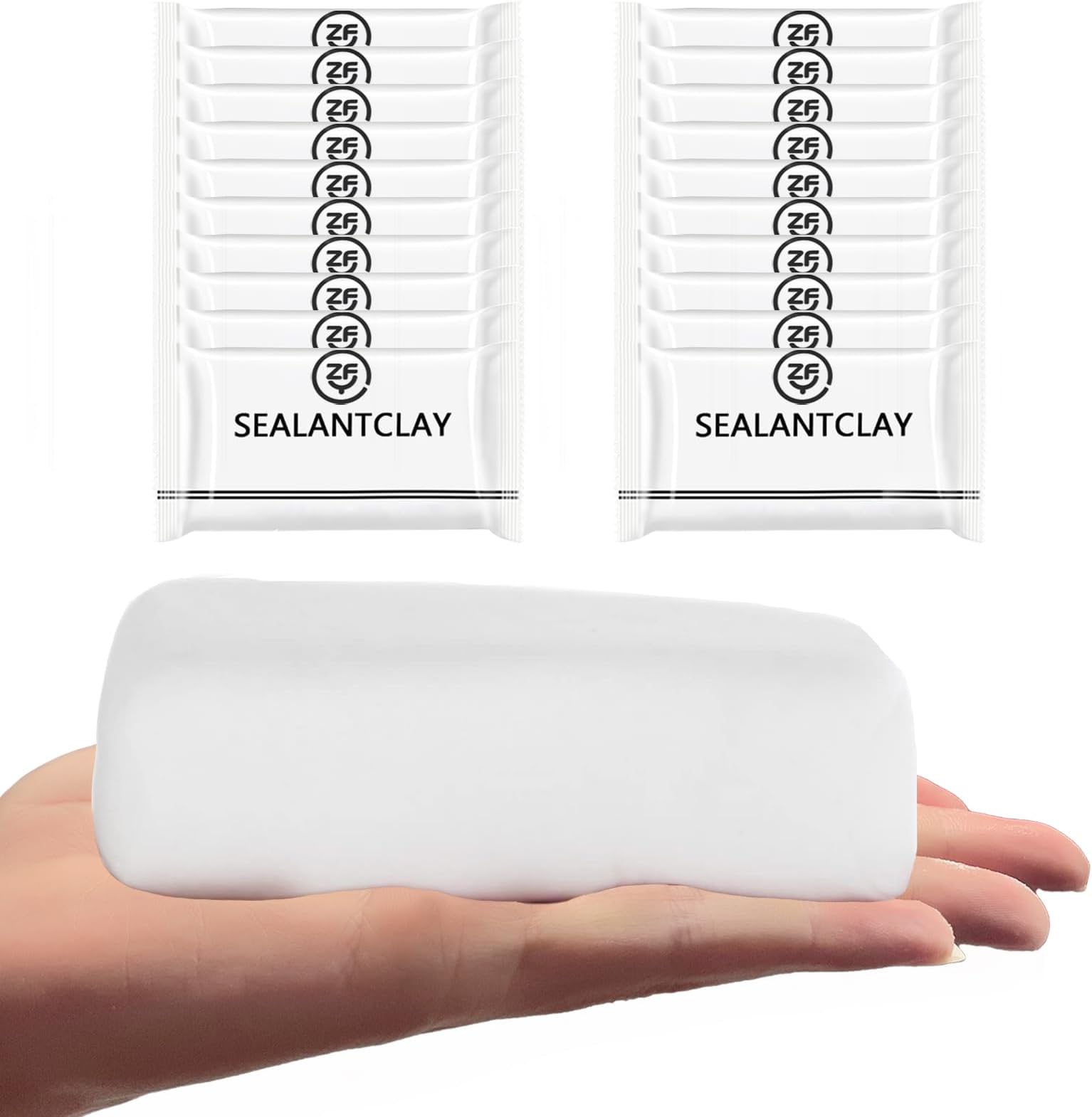 Pack of 20 White Seal Putty Waterproof Duct Seal Repair Sealing Clay, Quick Mending Mud for Drain Connection, Wall Hole, Air Conditioning Hole