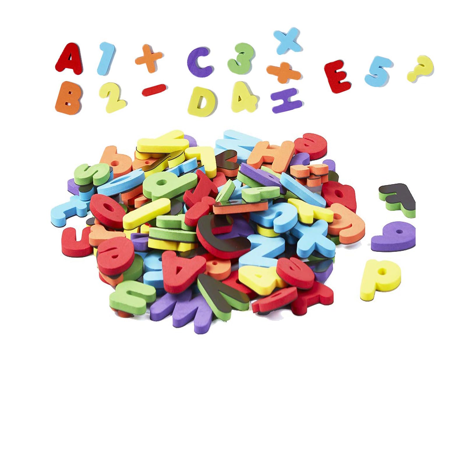Lettres et Chiffres Magnétiques 108 Pièces pour Enfants, Alphabet Majuscules et Minuscules, Jouet Éducatif en EVA