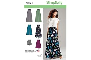 Simplicity Misses' Wide Leg Pants, Shorts, and Maxi Skirt Sewing Pattern Kit, US1069D5