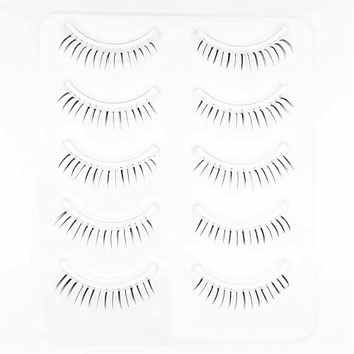 DAODER Pestañas postizas, pestañas inferiores, aspecto natural, banda transparente, extensión de pestañas inferiores, suaves, invisibles, 0.236