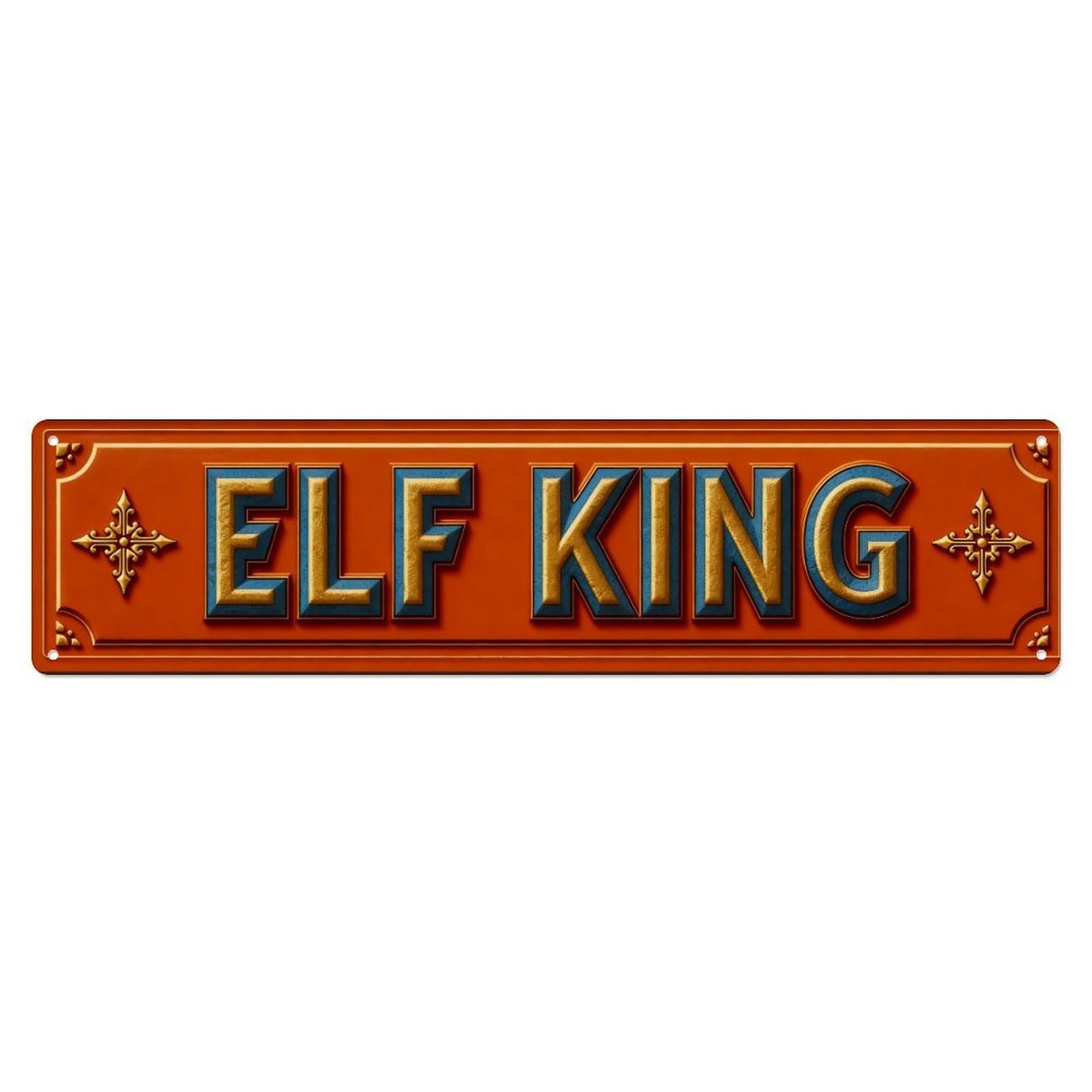 Elf King Pattern Design Metal Tin Sign Plaque