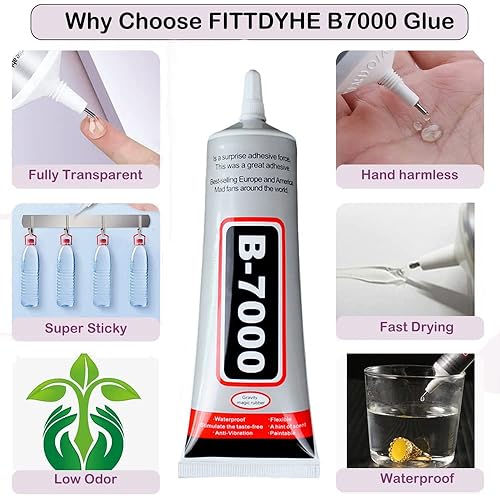 Miniatura 4 de Pegamento B7000 Super Glue para reparación de teléfonos, teléfonos inteligentes, tabletas, joyas, libros, encuadernación, cuero, zapatos, tarjetas