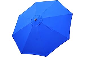Replacement ROYAL BLUE Strong and Thick Umbrella Canopy for 10ft 8 Ribs