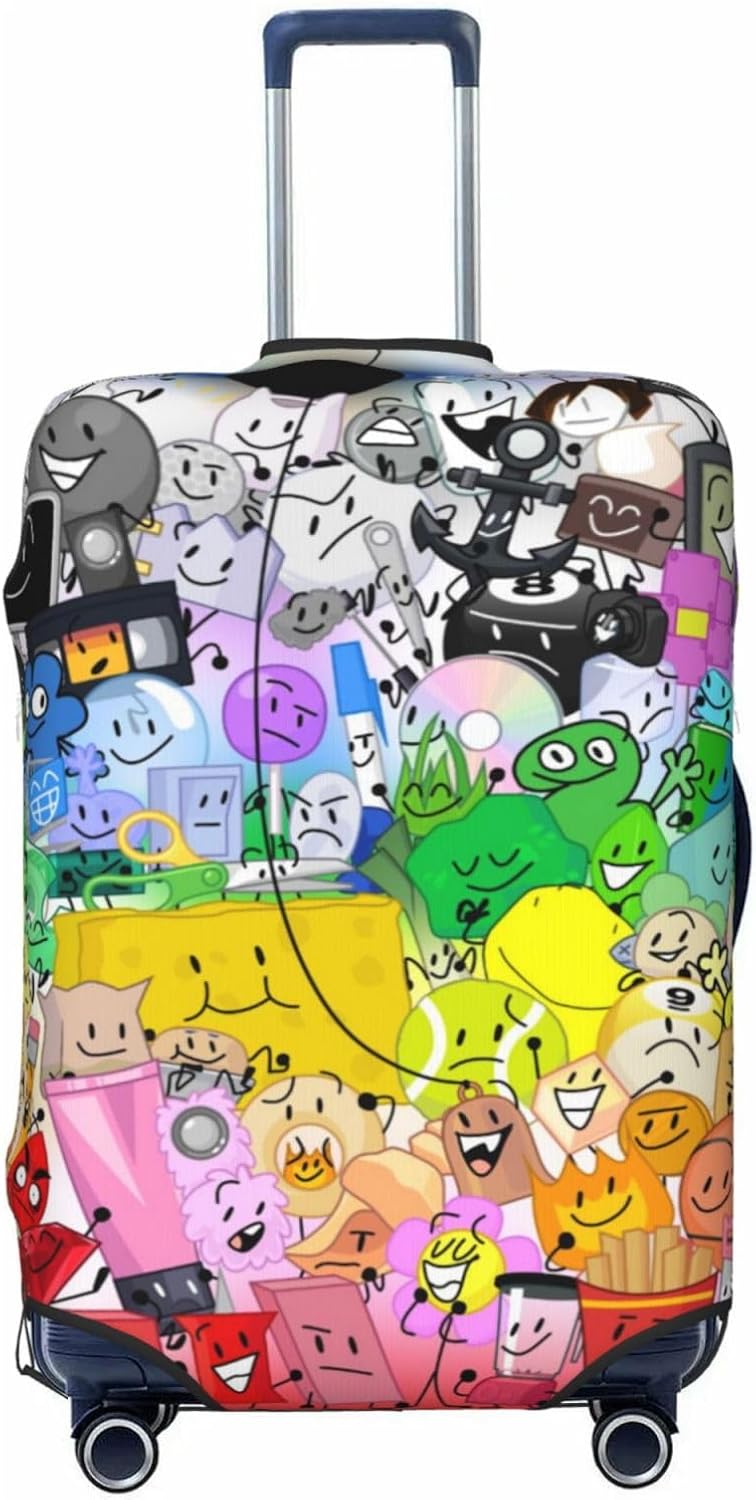 Bfdi-Battle for Dream-Island Travel Luggage Cover, Colorful Suitcase Luggage Protector, Washable Baggage Cover, Dustproof Protector Fits 18-32 Inch Luggage X-Large