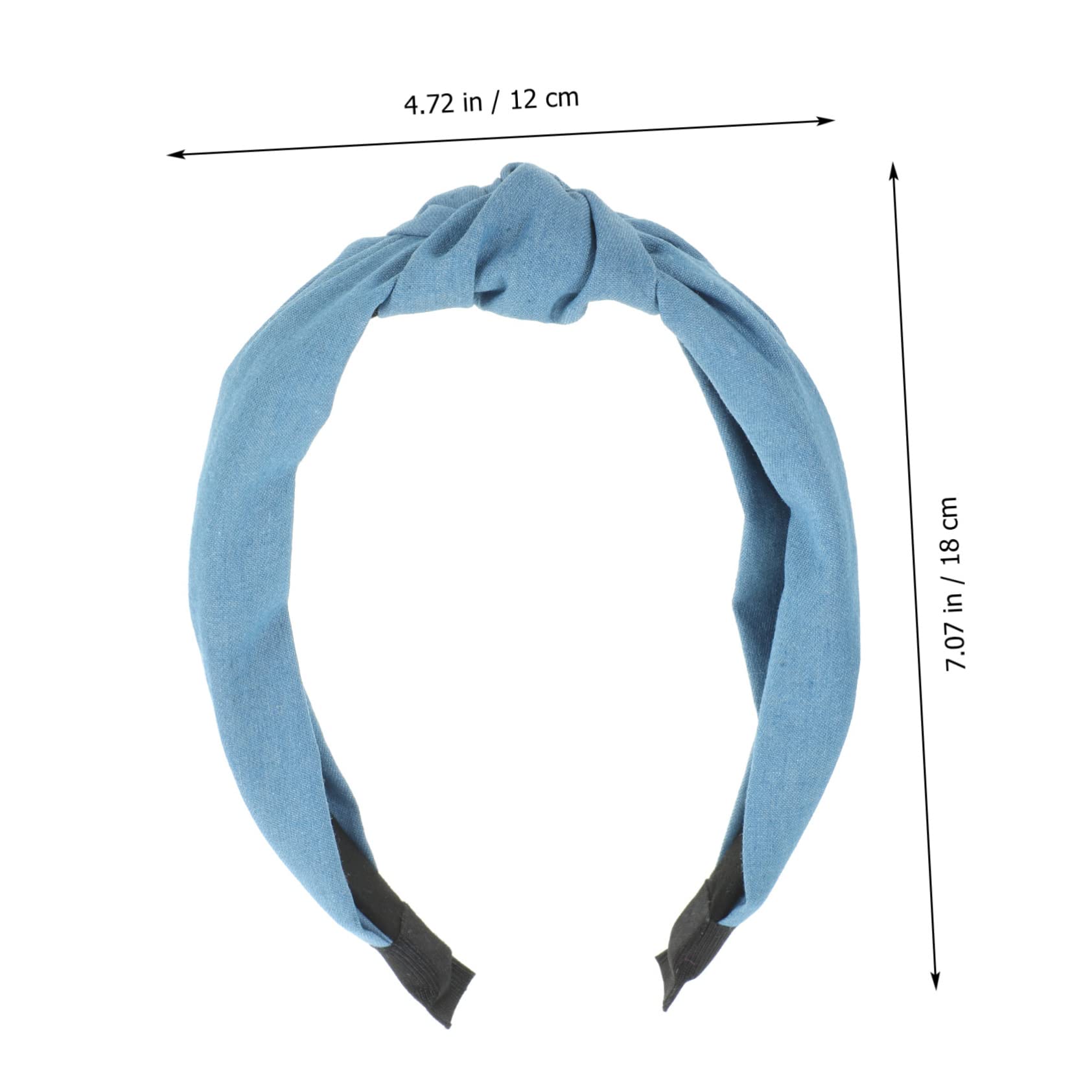 FRCOLOR 8pezzi Fasce Con Nodo Denim Per Donne Accessori Eleganti Per Comodi e Versatili Per Ogni Occasione Per Attività All Aperto e Makeup