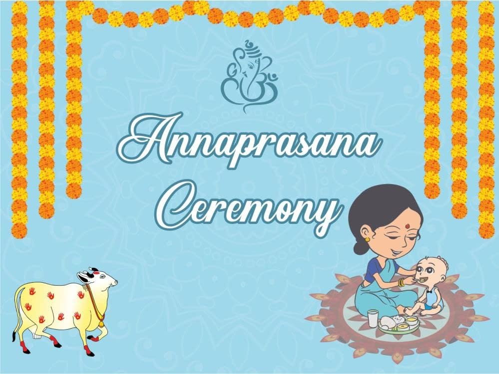 Untumble Annaprasana Decoration Backdrop 3x2 feet Annaprasana Banner