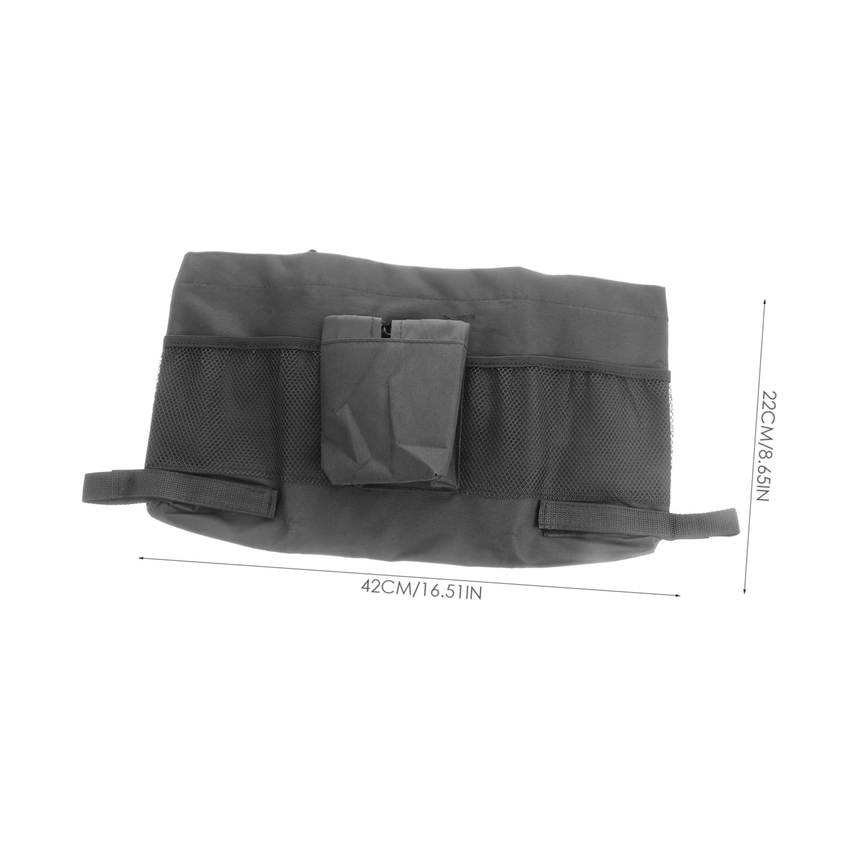 Bolsa Colgante para Andador de Tela Oxford Negra, Gran Capacidad | Ligera y Fácil de Transportar, Práctica para Compras y Salidas al Aire Libre