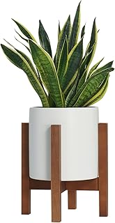 Giikin Wood Plant Stand Plant Stand Mid Century Modern Potted Plant Flower Holde - Compare price