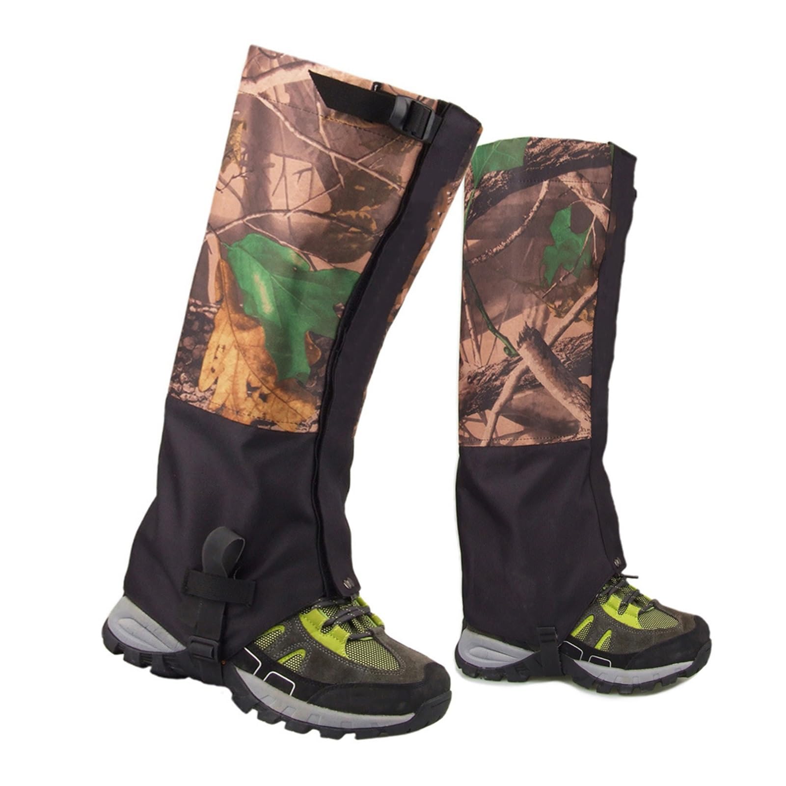 Polainas for piernas, Polainas for Exteriores antimordeduras de Serpientes de Camuflaje, adecuadas for Escalada, esquí, Ciclismo, Caza, Senderismo y Raquetas de Nieve