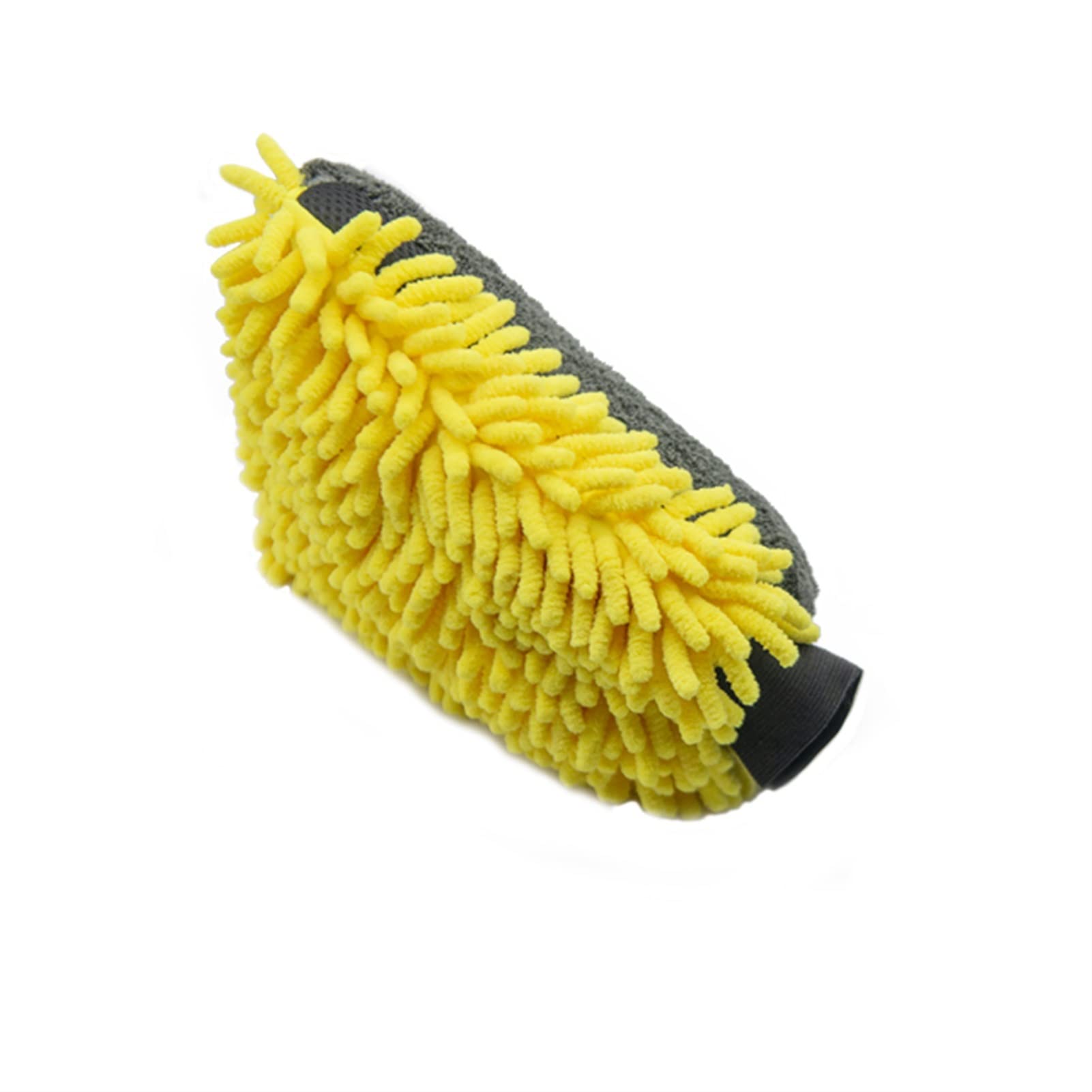 TRUSTTWO Guantes de Lavado a Prueba de Agua a Prueba de Agua Microfibra Chenilla Grueso Coche Limpieza Mitt Wax Detalle Pincel Auto Cuidado Auto Guante de Doble Cara The Yellow and Blue