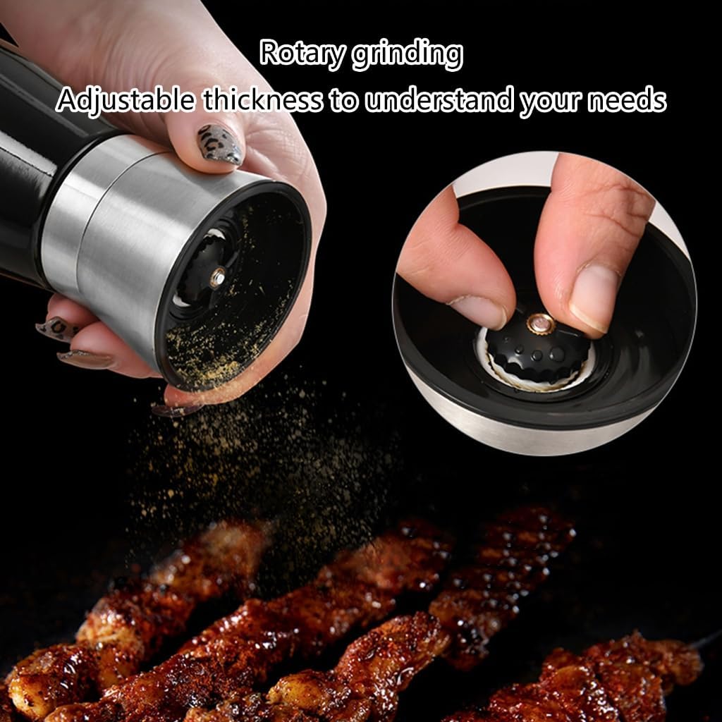 Glass Pepper Grinder Stainless Steel Shakers with Coarse Mill