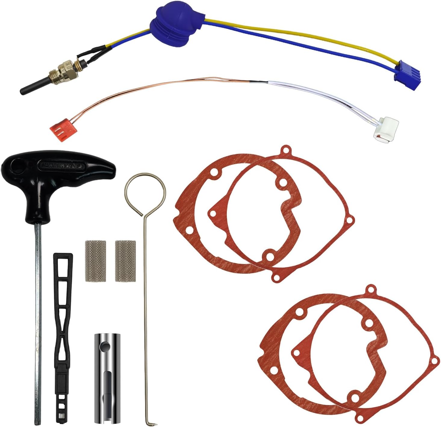 Glow Plug Repair Kit, with Ceramic Glow Plug Replacement Kit for 12V/24V/110V Diesel Heater 2KW/5KW/8KW, 10PCS Repair Kits of Diesel Heater Accessories for Car Truck Boat