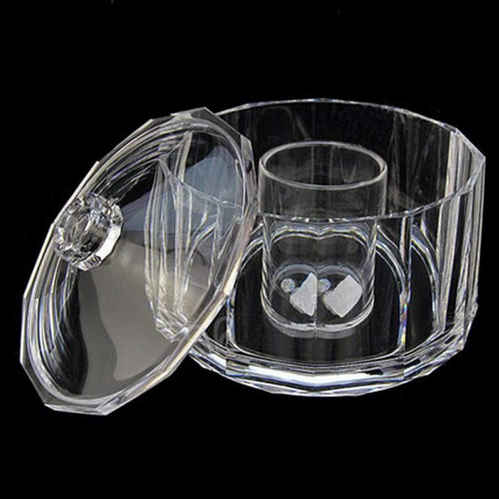 Uр Tо 60% оƒƒ Clear Acrylic Candy Dish Storage Jar Sweet Container Cotton Swab Holder with Lid,Φ14.7xH12.5cm, YTBH-08085