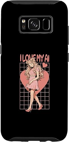 Funda para Galaxy S8 I Love My AI I Love My Waifu I Heart My Waifu Anime Girl