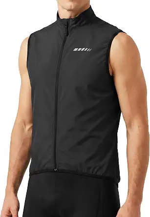 Men’s Lightweight Windproof Cycling Vest with Reflective Details