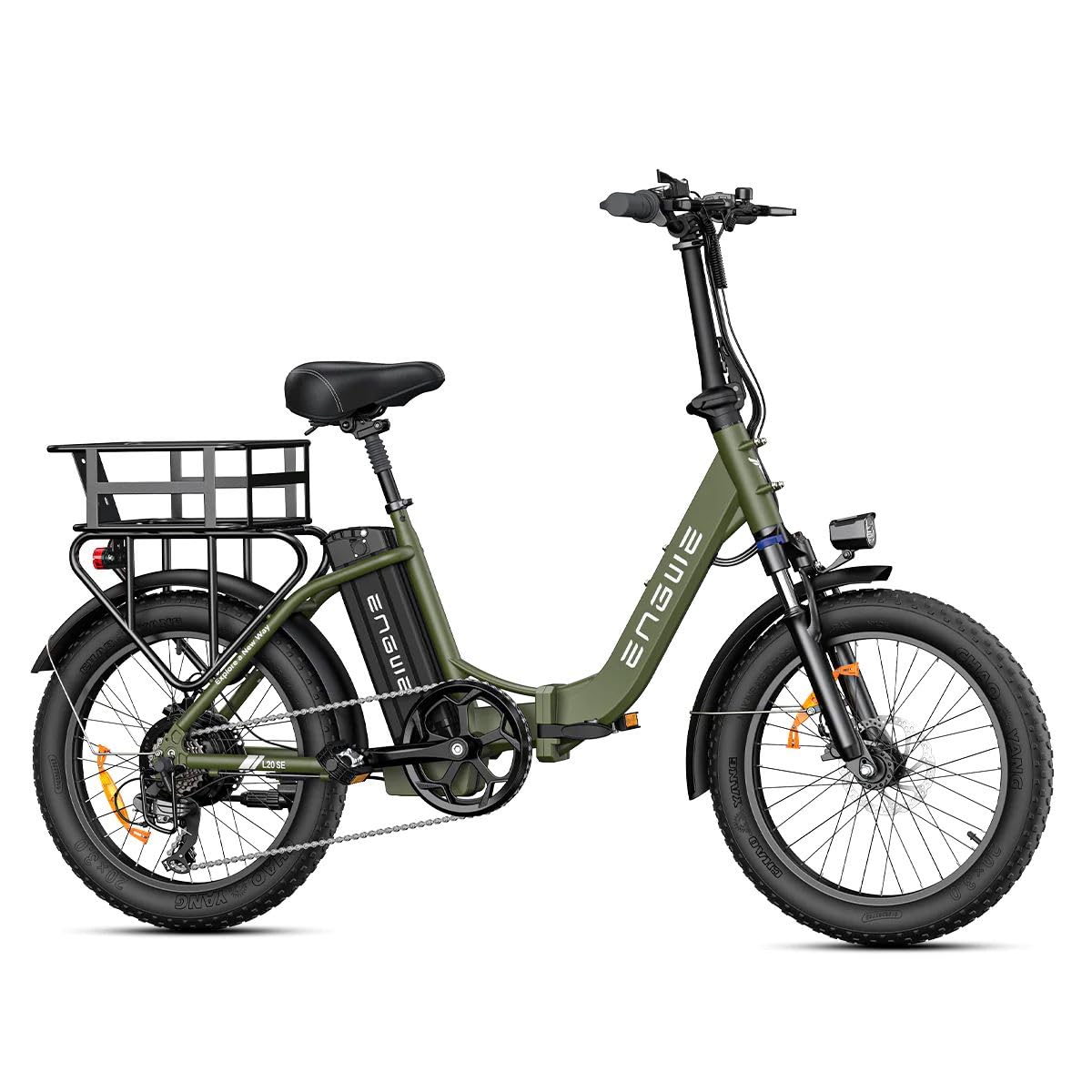 ENGWE E Bike klapprad 20 Zoll, Elektrofahrrad E-Bike Herren Damen, Faltbar Fatbike mit 15.6Ah Wechselakku, Reichweite bis zu 120Km