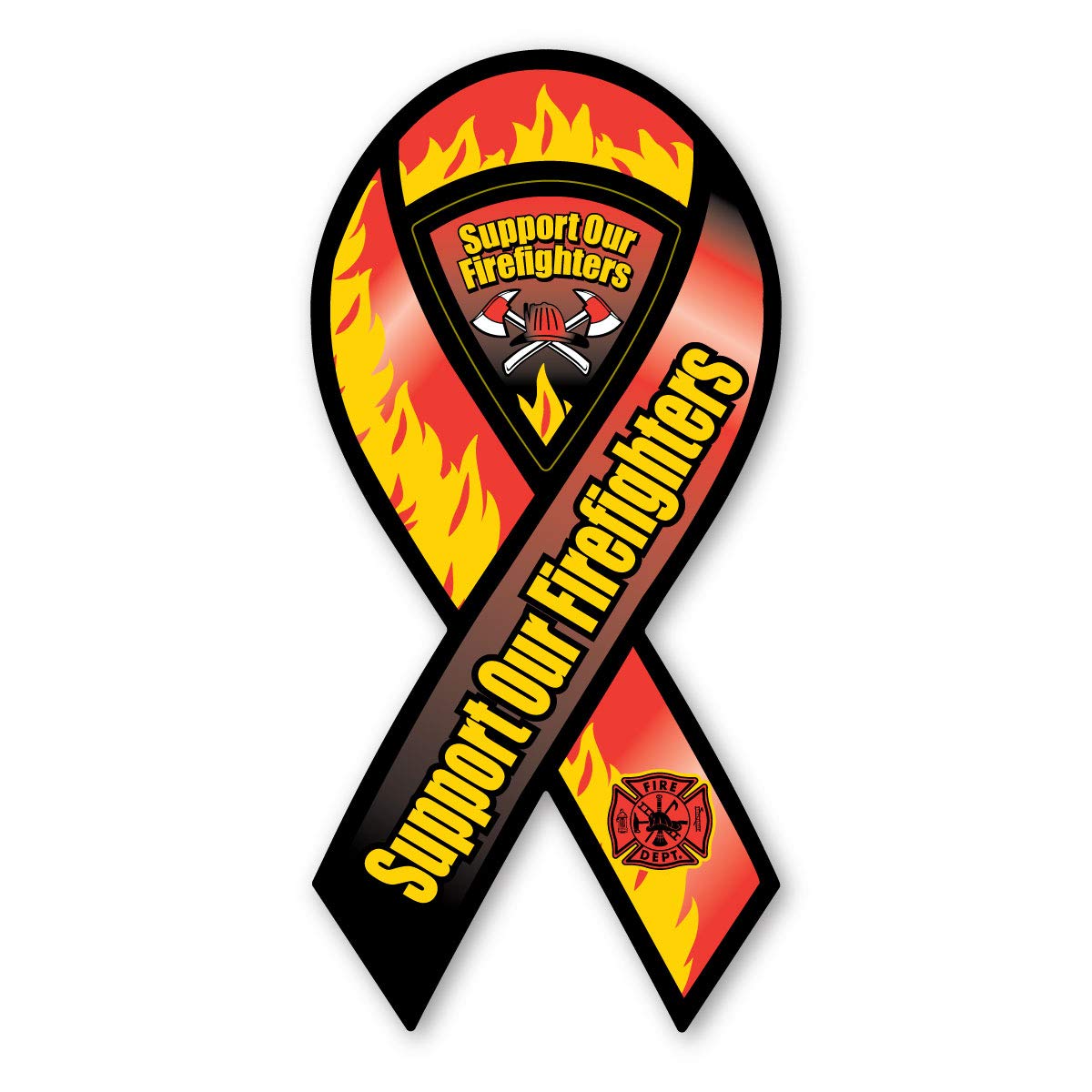Imán I Support Firefighters Flame 2 en 1 para apoyar sin dañar la pintura 2