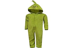 Dr. Seuss The Grinch Toddler Boys One Piece Christmas Hooded Footed Pajama