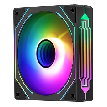 SEGOTEP HB-12 Gaming PC Cooling Fan - 120mm - Infinity Mirror ARGB Case Fan - PWM - Black Color - Single