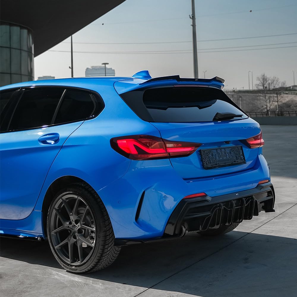 Diffusori Laterali Posteriori Oneway compatibili con BMW Serie 1 F40 M-Pack/M135i 2019- Nero lucido