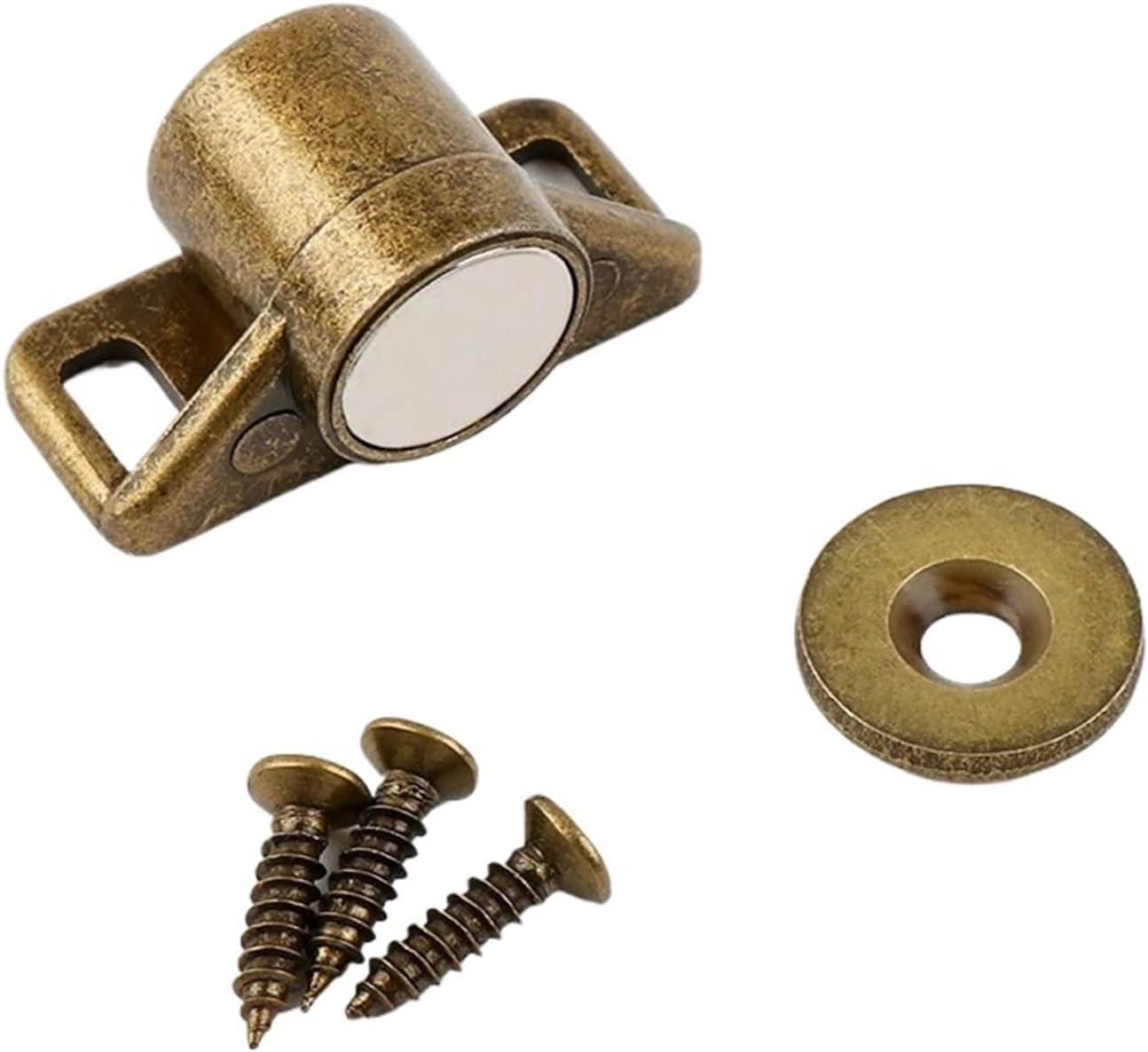 5 Pack Magnetic Door Catch Stainless Steel Silver Kitchen Cabinet Catches Magnet Latches for Door Cupboard Closures(Qinggu Color 5PCS)