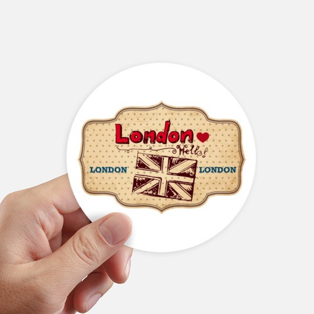 Autocollants Londres Union Jack 10CM lot de 8 stickers de décoration