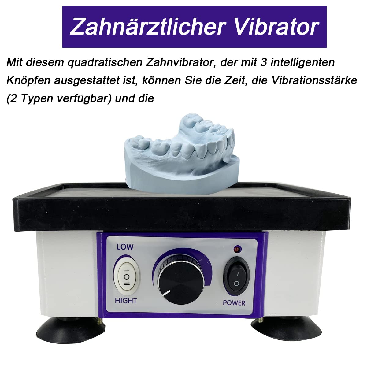 Dental Oszillator Gips Vibrator Square Dentalrüttler Gipsrüttler Rüttler Vibrator 120W Lab Equipment Vibrating für Dentallabor-Ausrüstung Zahnärztlicher Krankenhaus Zahnarzt Klinik