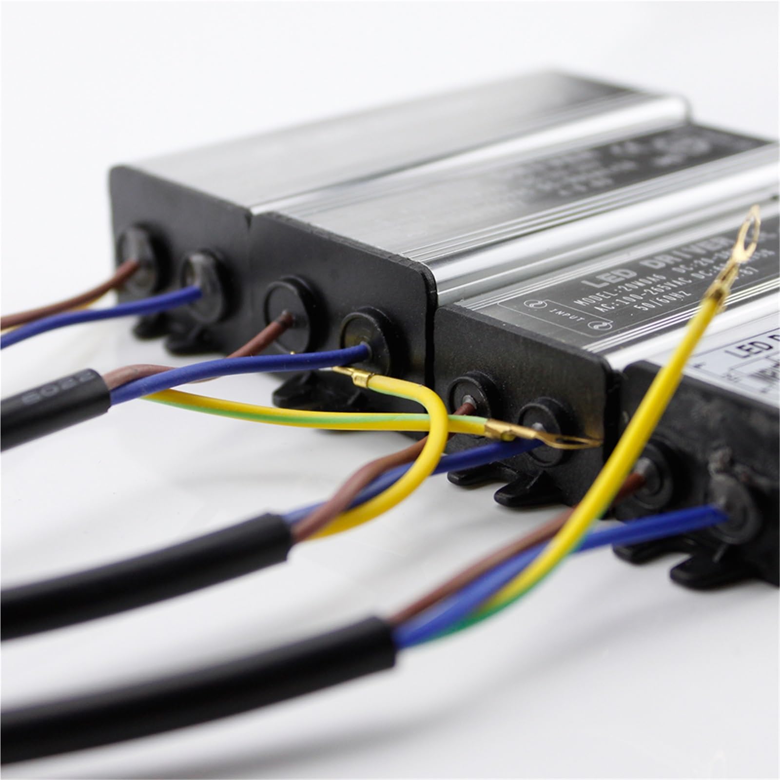 Trasformatore adattatore driver LED Drive IP67 da 10W, 20W, 30W e 50W, da AC100V-265V a DC20-38V, alimentatore for proiettore(600MA 20W X2)