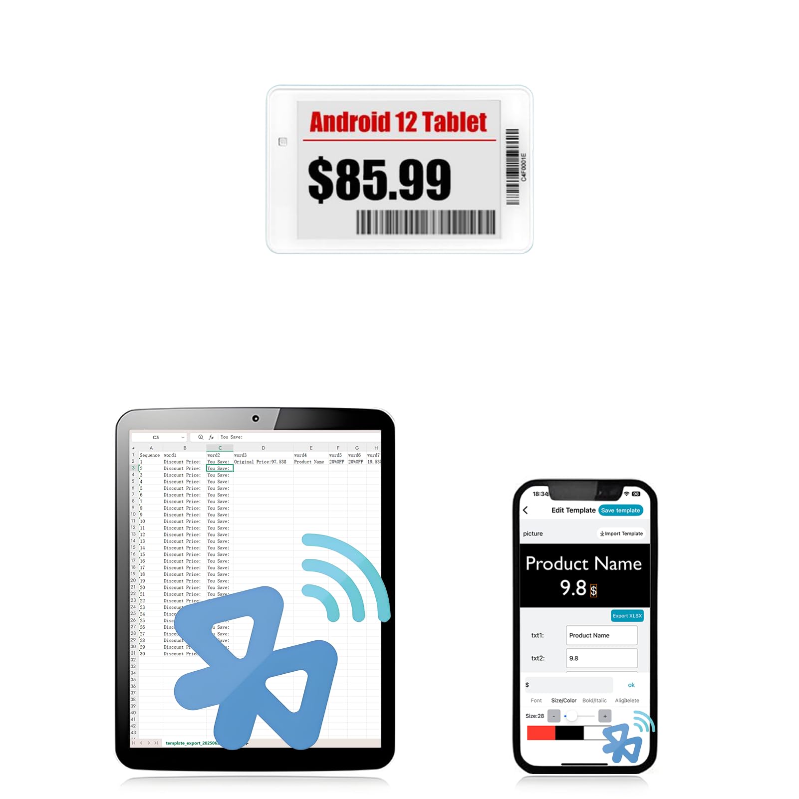 Étiquette électronique panneau commercial porte-étiquette numérique application Android iOS - 8