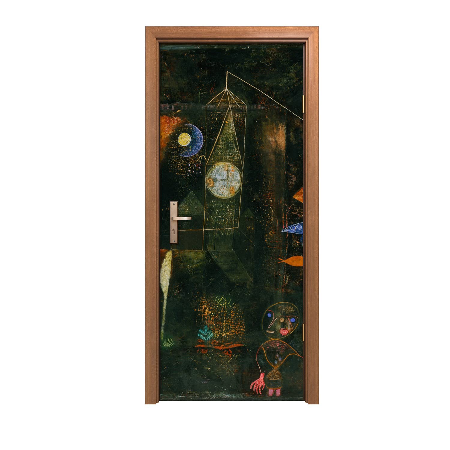 Autocollant de porte 90x200cm Fish Magic Paul Klee pour décoration