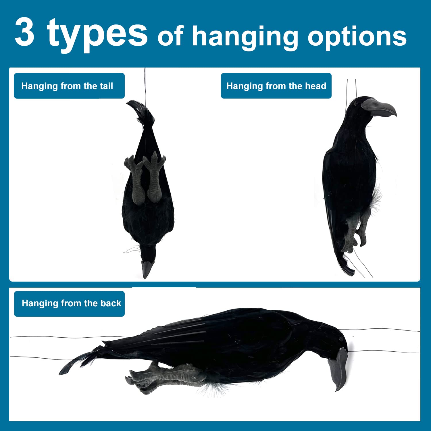 Get Rid Of Crows17 Inch Realistic Dead Crows Decoy