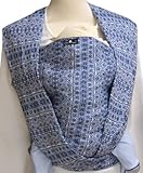 100% kbA-Baumwolle DIDYMOS Babytragetuch,Indio blau-weiß Gr.7