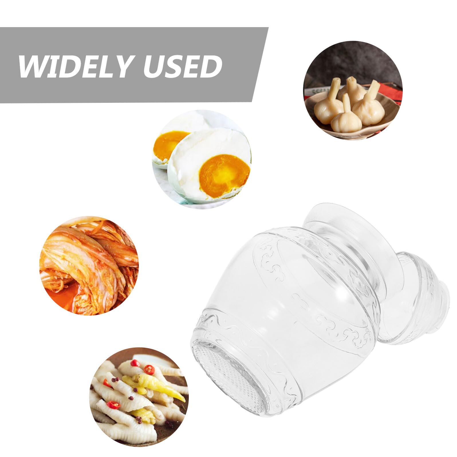 TOYANDONA Barattolo in Vetro per Sottaceti con Chiusura ad Acqua Contenitore Ermetico per Fermentazione Alimentare Conservazione Sicura e a Lungo Termine per Cucina Domestica Design Pratico