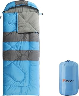 Sleeping Bags, Camping Sleeping Bag for Adults, 3 Season Warm & Cool Weather, Lightweight Waterproof Sleeping Bags for Indoor Outdoor Camping Traveling Backpacking, Pink/Blue/Black