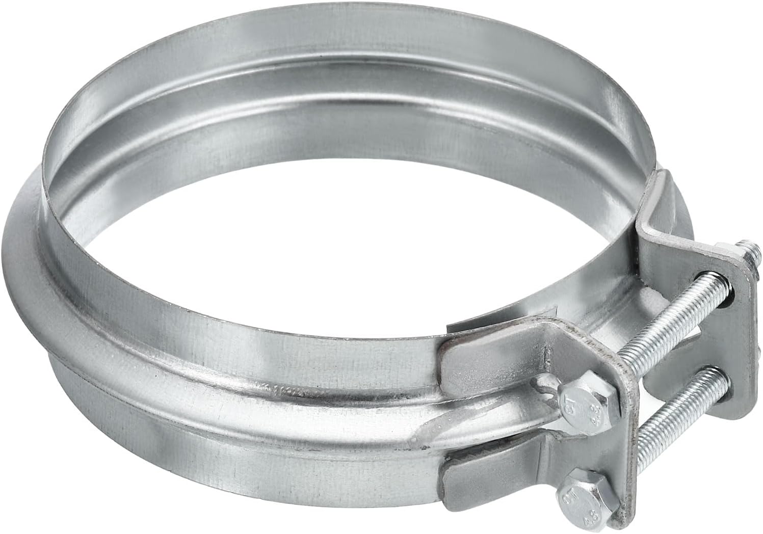 PATIKIL Duct Clamp, 12" (300mm) V-shape Zinc Plated Iron Pipe Clamp for Ventilation Ducting Dust Collection Chimney Pipe