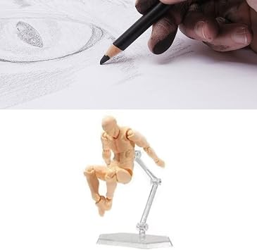 Poseable Mannequin, Action Figure Body Customizable Poses Drawing Model for Sketching Drawing Painting (Man)