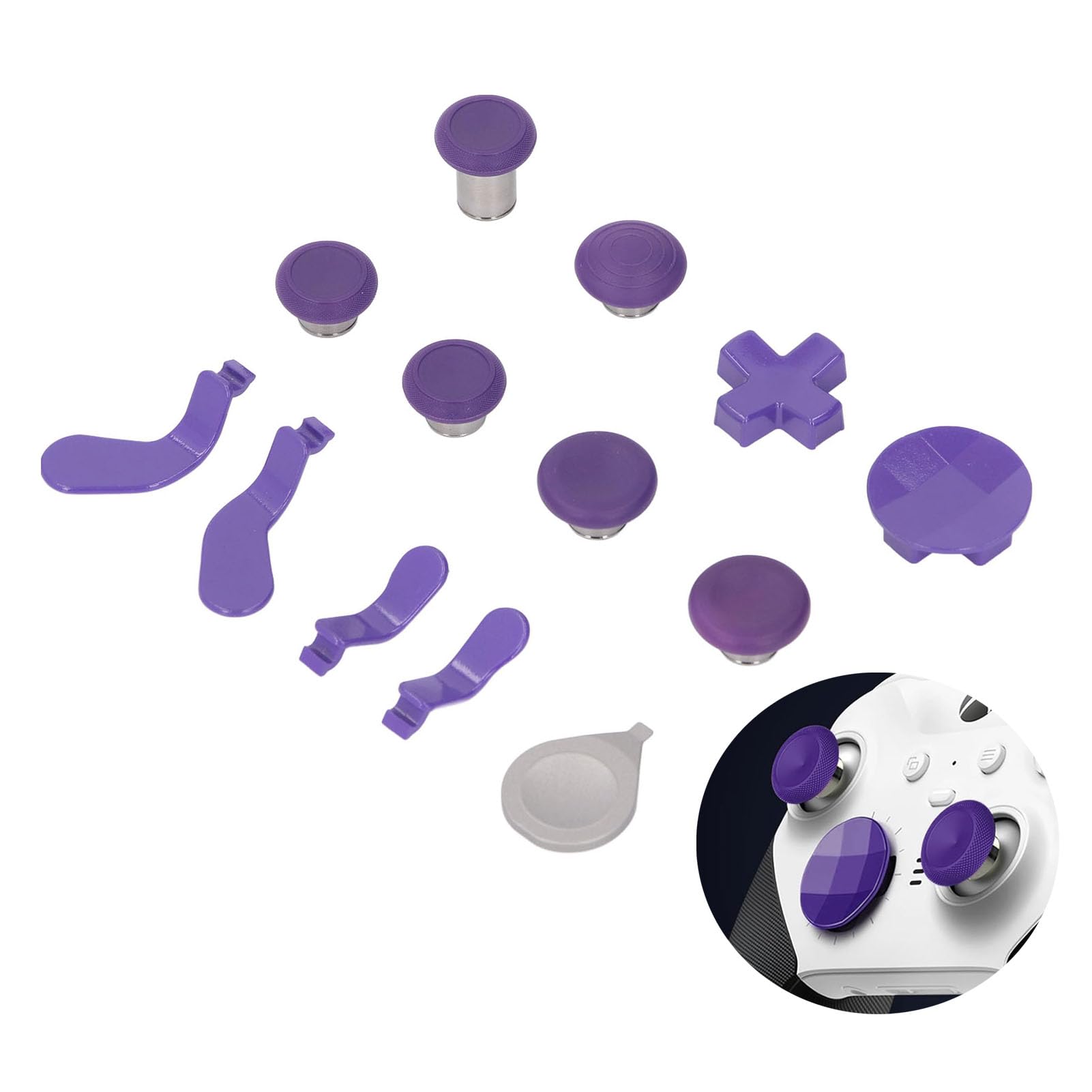 Set Levette Controller per Controller Serie 2 e Serie 2 Core, Kit di Accessori Completo con Base di Ricarica, Silicone Resistente e Acciaio Inossidabile, Ideale per i Giocatori