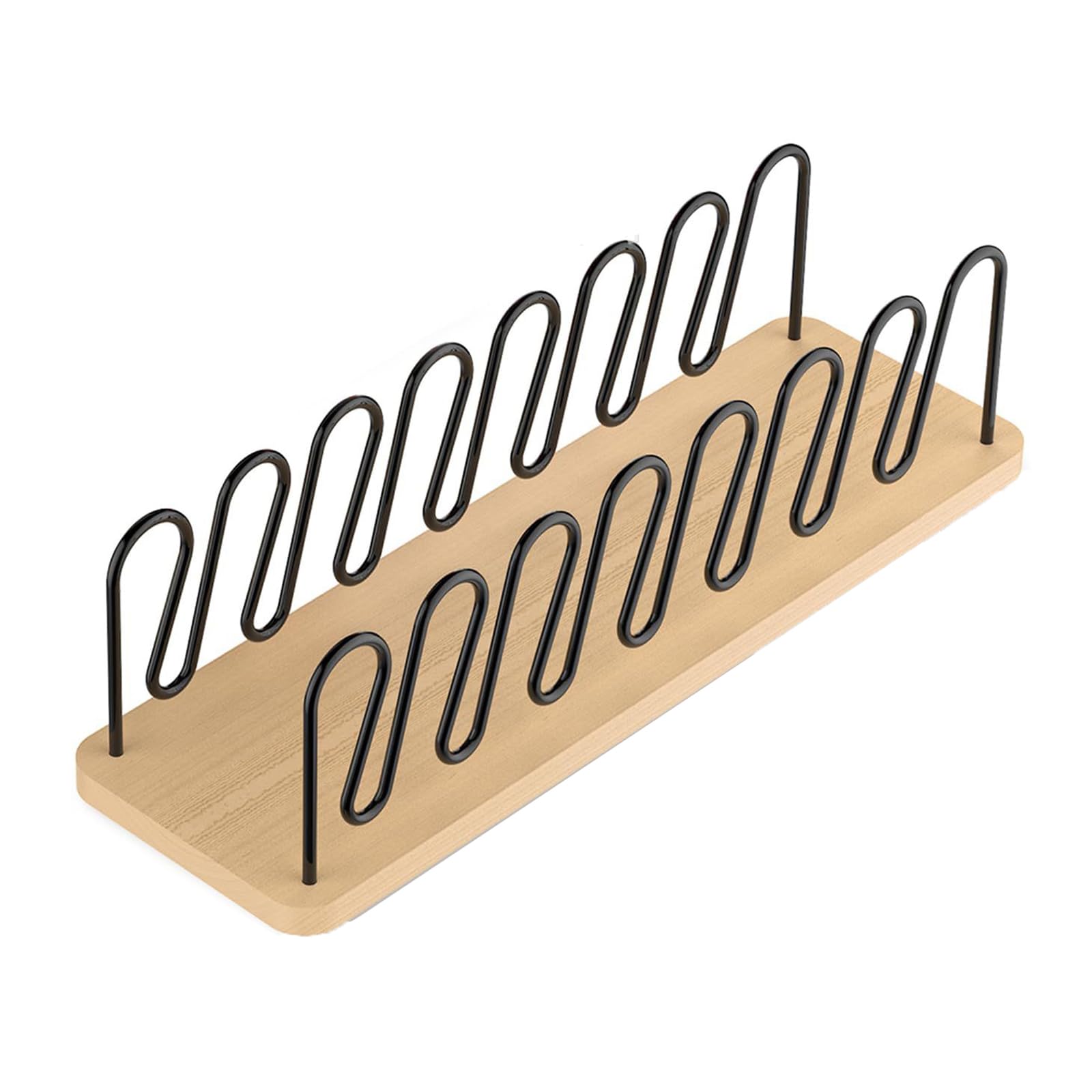 alloneslife Smooth Simple Cap Display Stand Having Wooden Base and Iron Frame Holds 7 Hats Without Crowding Space Wall Mountable Hat Rack
