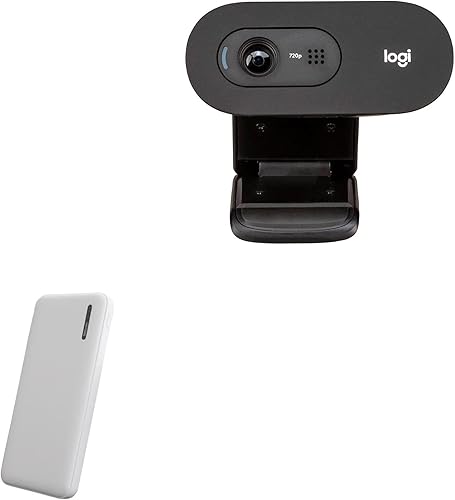 BoxWave Cargador compatible con cámara web Logitech C505 HD - Rejuva Power Pack, cargador portátil compacto de 5000 mAh