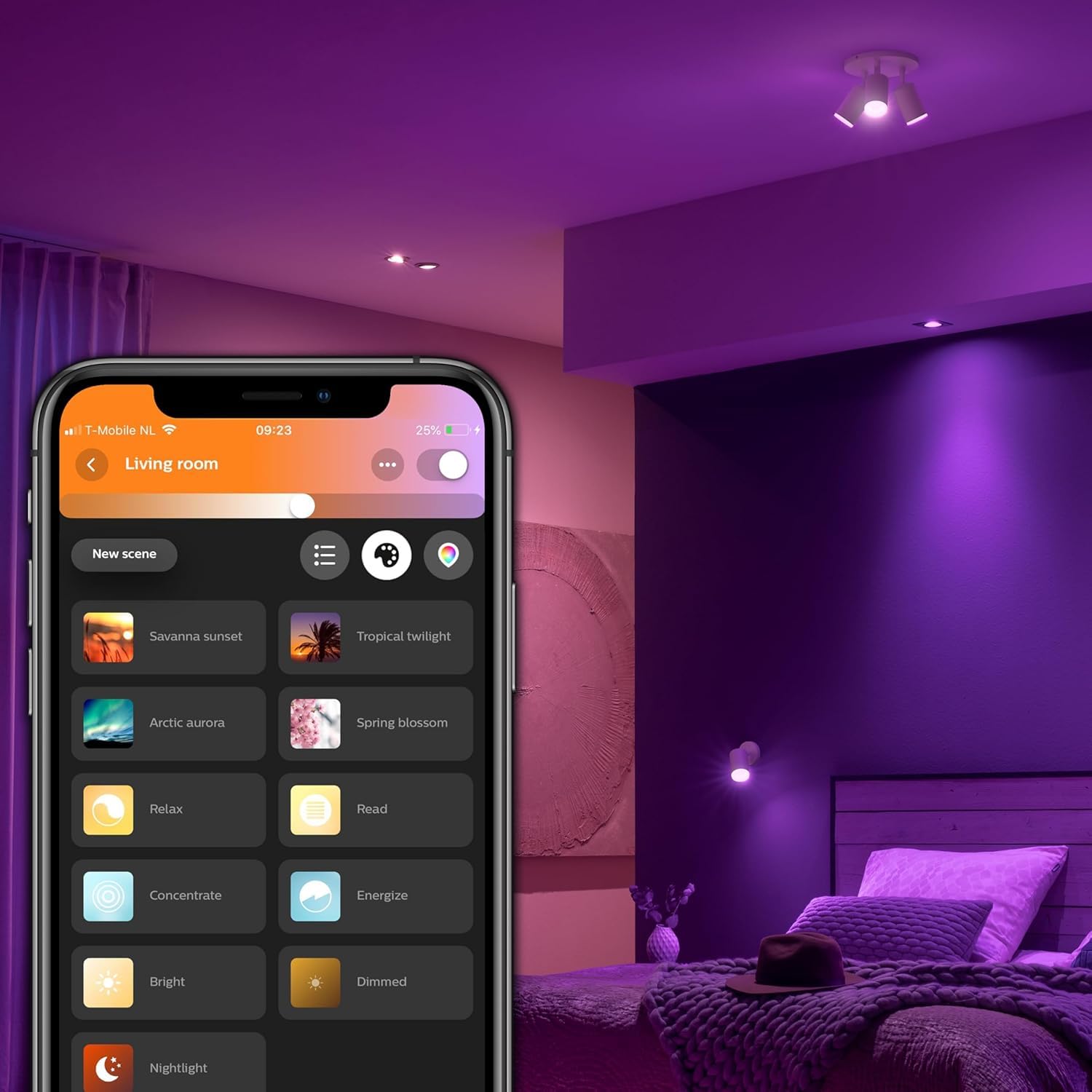 Philips Hue - Foco Inteligente Empotrable Hue Centura 5.7W, 350 lm, Luz Blanca y de Colores, compatible con Alexa y Google Home - Aluminio [Clase de eficiencia energética F]