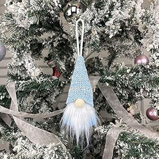 LORDWEY Christmas Gnome, Christmas Tree Hanging Decoration Santa Plush Doll Ornaments for Home Cristmas Decor Xmas New Year Gift, Xmas Tree Hanging Ornament Doll Decoration (Blue)
