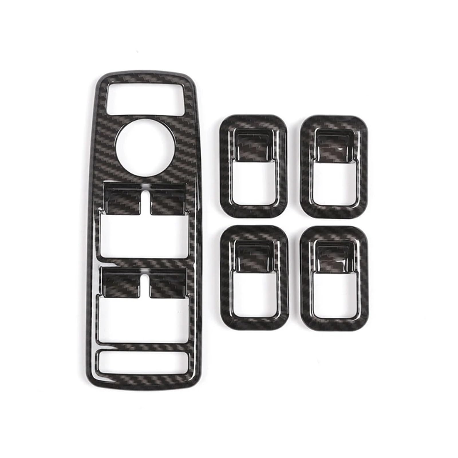 Interior Mouldings for Benz W176 W204 W212 W166 W218 Carbon Fiber Style Car Window Lift Button Frame Sticker Car Accessory